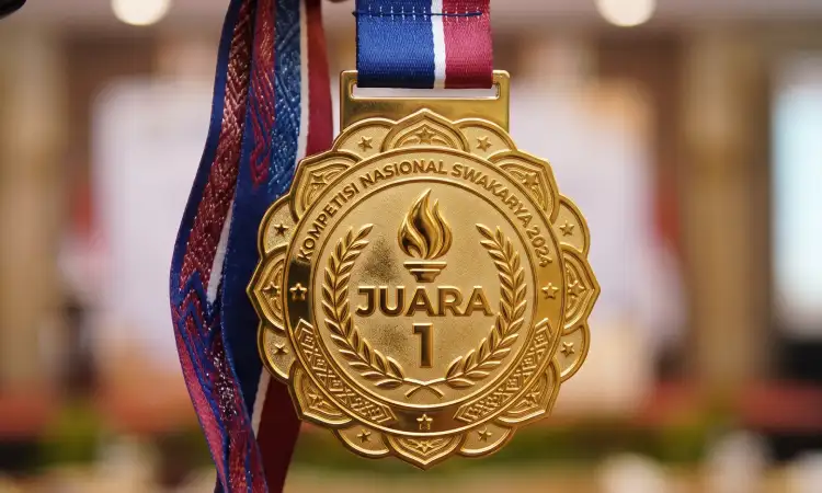 Medali yang dihadiahkan kepada juara, Sumber: AI