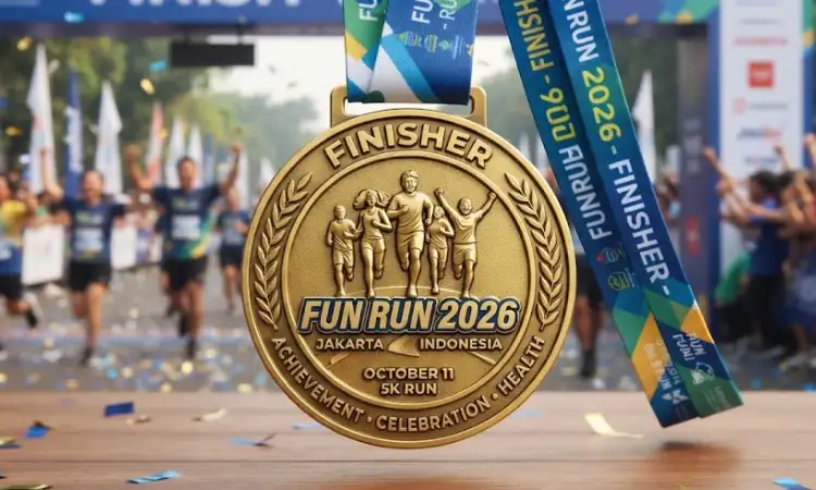 Inspirasi desain medali untuk Fun Run, Sumber: AI